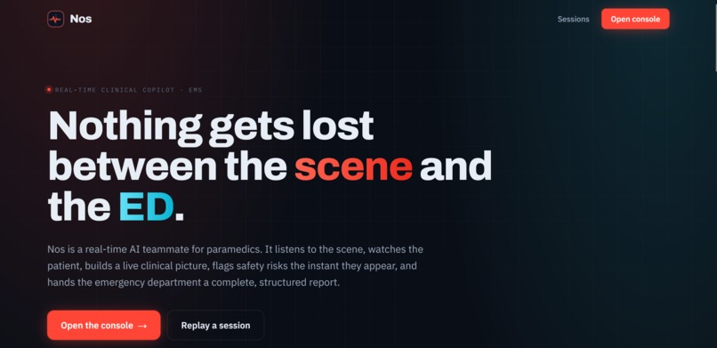 Nos: AI Paramedic Copilot – screenshot 1