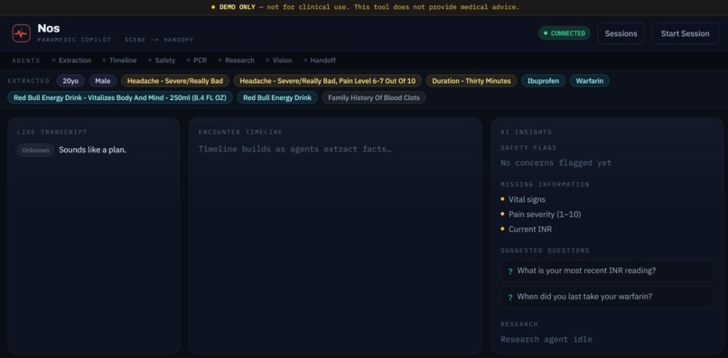 Nos: AI Paramedic Copilot – screenshot 2