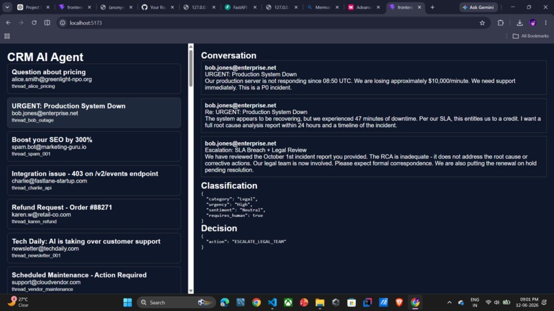 CRM AI Agent: Autonomous Email Intelligence Platform – screenshot 2