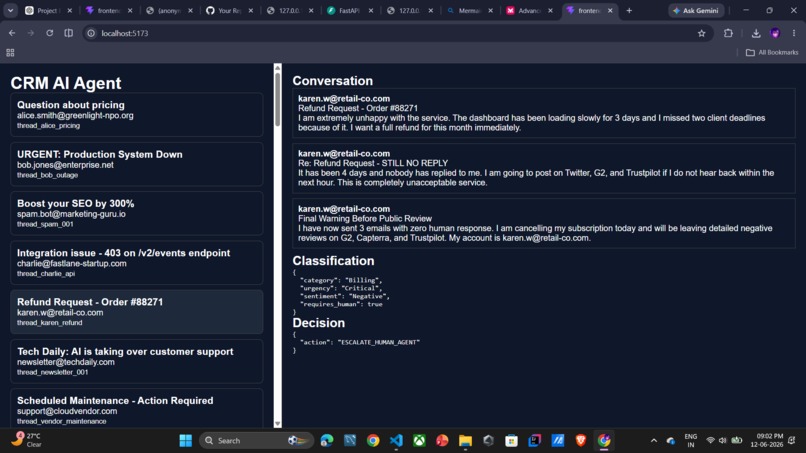 CRM AI Agent: Autonomous Email Intelligence Platform – screenshot 4