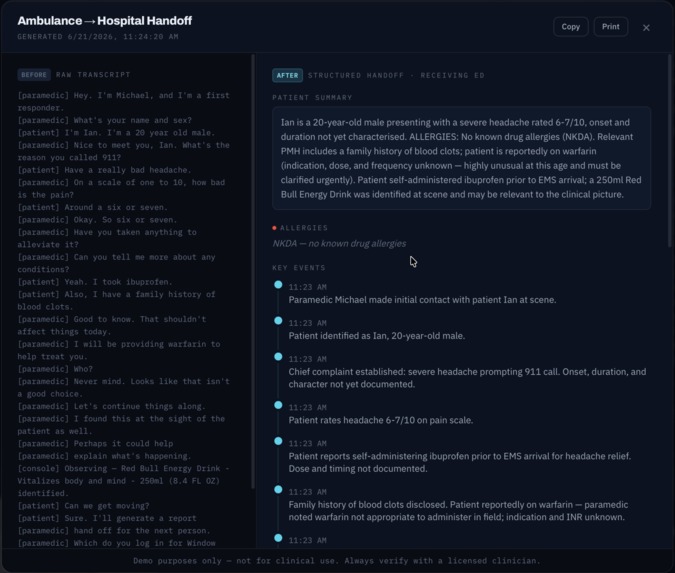 Nos: AI Paramedic Copilot – screenshot 3