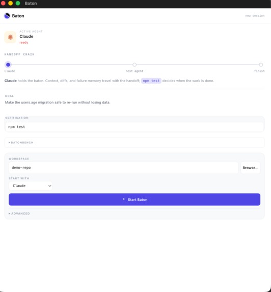 Baton — Verified AI Handoffs – screenshot 2