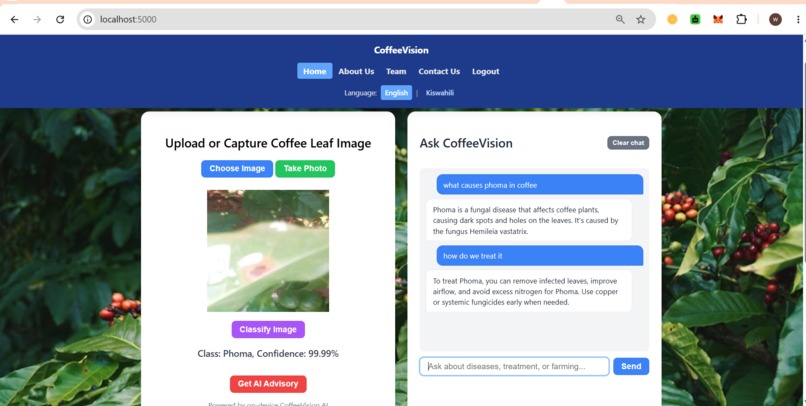 CoffeeVision: Offline AI for Coffee Disease Detection – screenshot 2