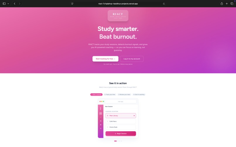 RIACT (Record, Insight, Analyze, Coach, Track) – screenshot 1