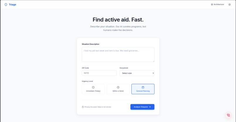 Triage – screenshot 1