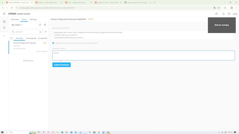 Universal Agent OS (UiPath Edition) – screenshot 1