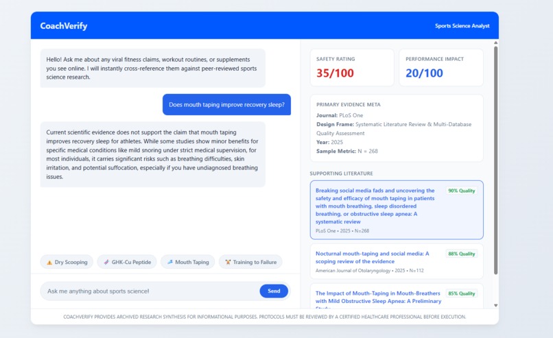 CoachVerify – screenshot 1