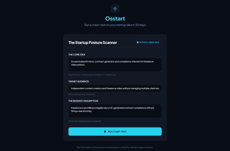 OSSTART – screenshot 1