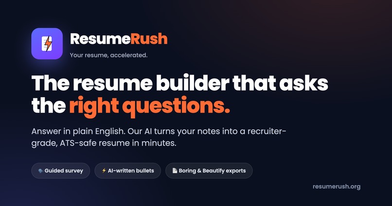 Resumerush – screenshot 1