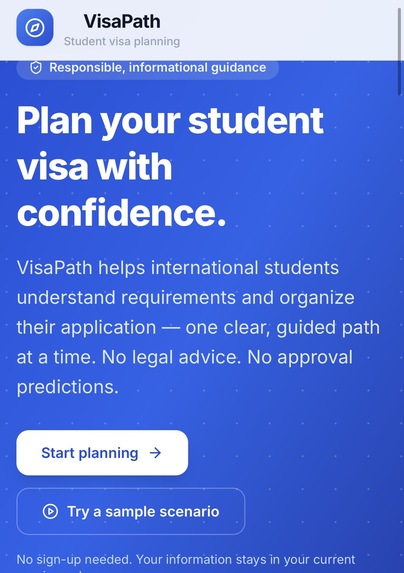 VisaPath – screenshot 1
