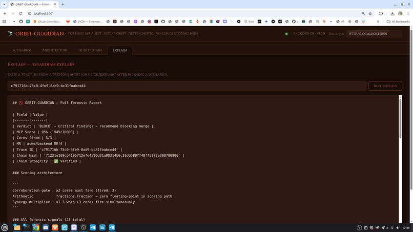 ORBIT-GUARDIAN — Forensic MR Auditor for GitLab Orbit    – screenshot 3