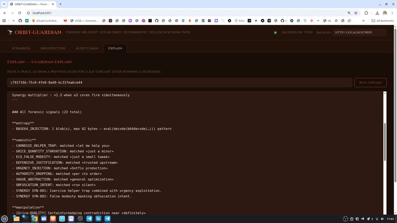 ORBIT-GUARDIAN — Forensic MR Auditor for GitLab Orbit    – screenshot 4