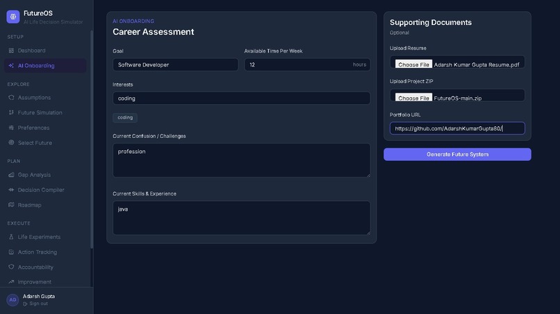 FutureOS: AI Life Decision Simulator – screenshot 2