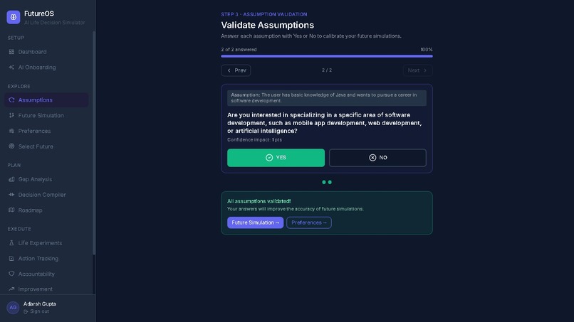 FutureOS: AI Life Decision Simulator – screenshot 3