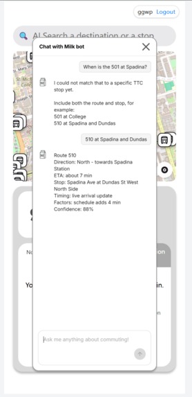 Milk Transit- Transportation Prediction APP – screenshot 4