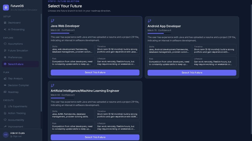 FutureOS: AI Life Decision Simulator – screenshot 6