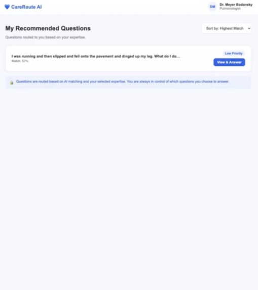 CareRoute AI – screenshot 1