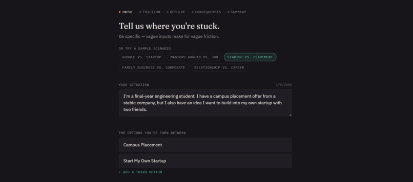 Friction Engine: AI Decision Conflict Analyzer – screenshot 2