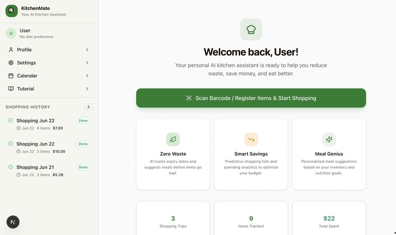 EcoBite: The Smart Grocerie Helper – screenshot 1