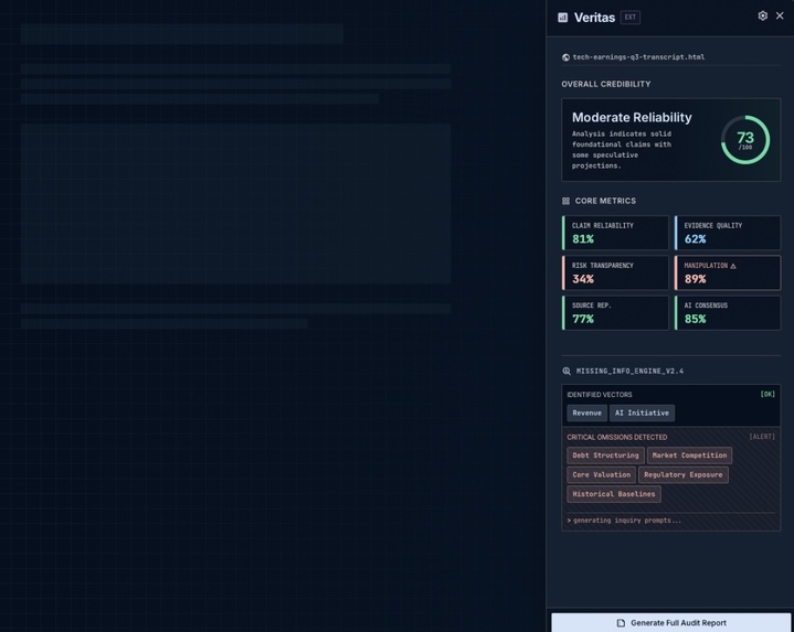 Veritas – screenshot 1