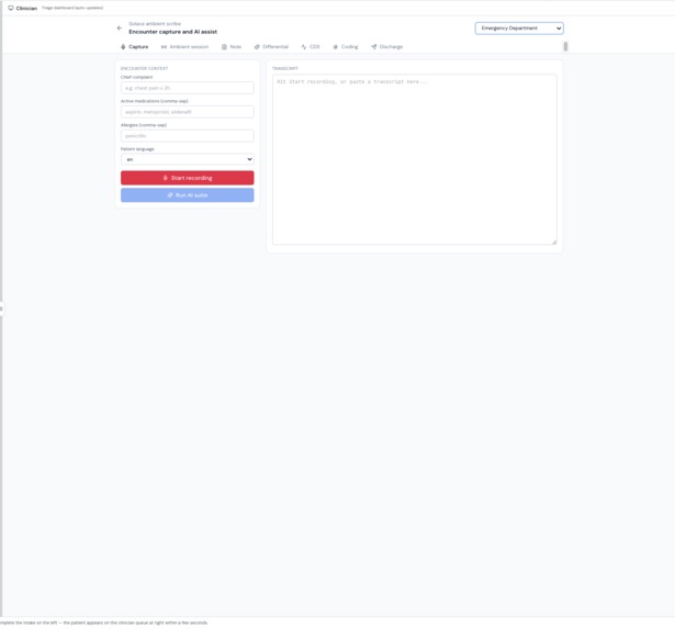 Solace: The AI-Powered ER + Patient Intake companion – screenshot 2