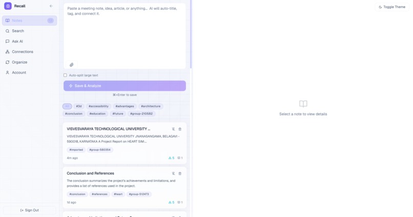 RECALL – screenshot 2