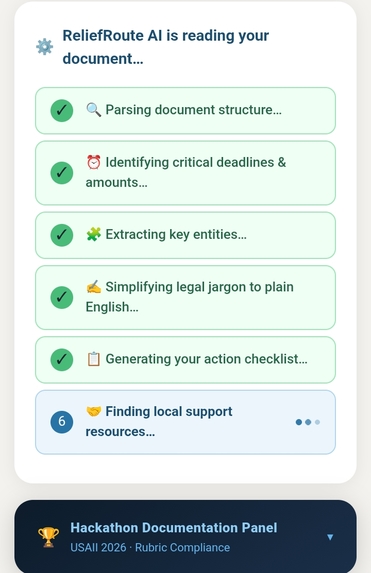 Relief route – screenshot 3