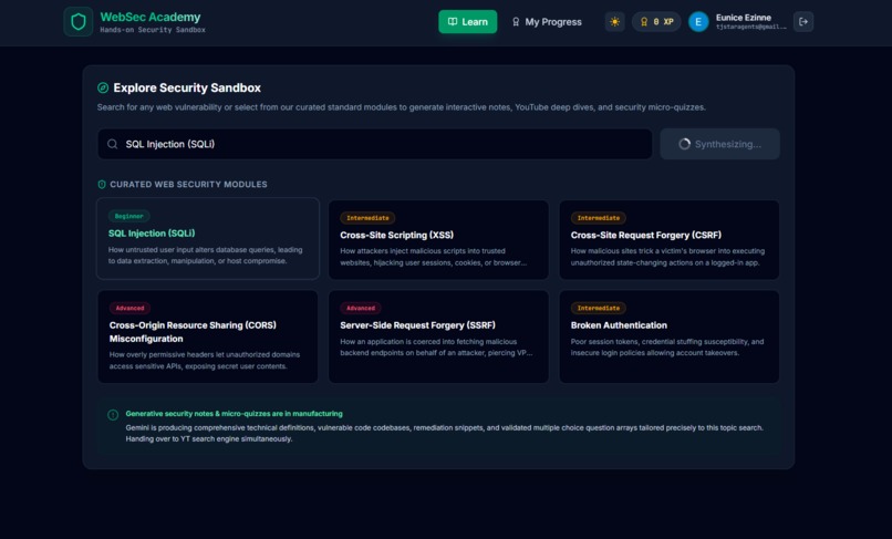 WebSec Academy – screenshot 3