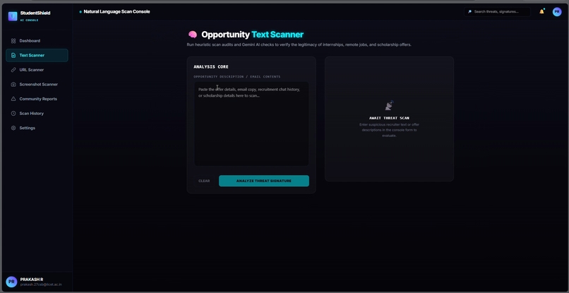 StudentShield AI – screenshot 1