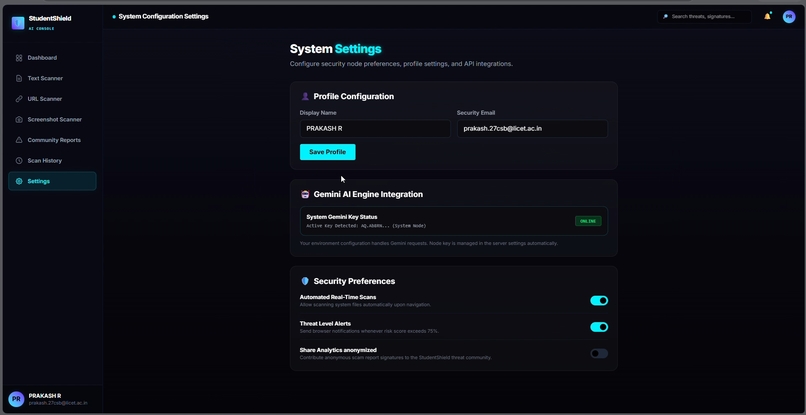 StudentShield AI – screenshot 2