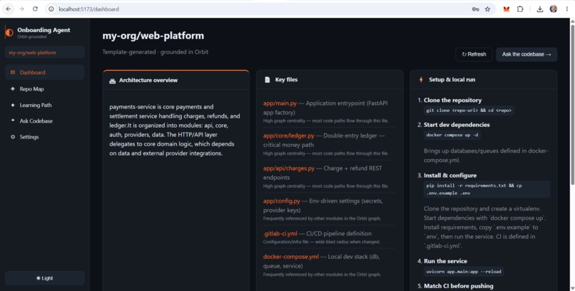 Codebase Onboarding Agent – screenshot 4