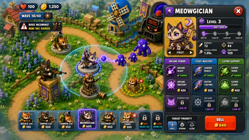 Meowcenaries™ TD – screenshot 1