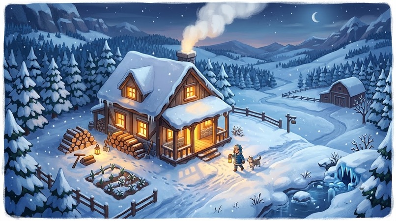 FrostBound Harvest: Survival Farm – screenshot 1
