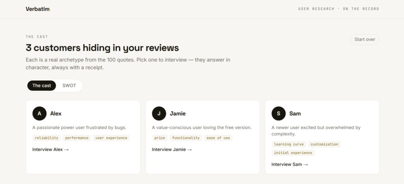 Verbatim – screenshot 3