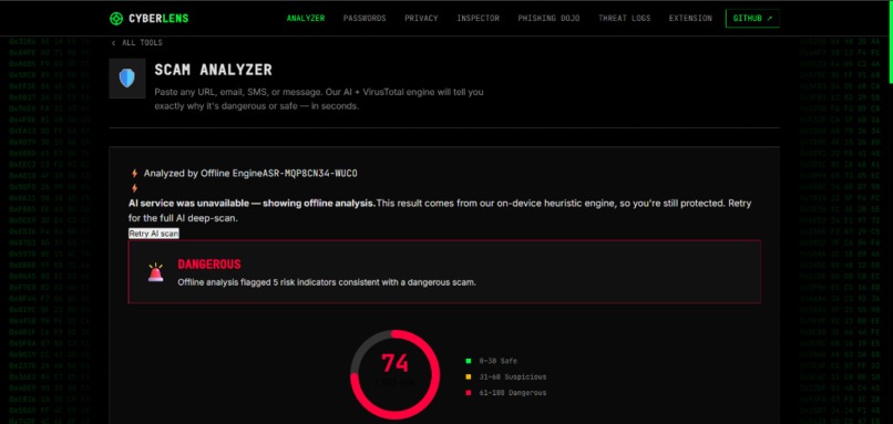 CyberLens: AI Scam Shield – screenshot 2