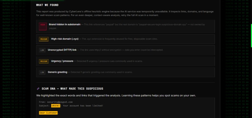 CyberLens: AI Scam Shield – screenshot 4