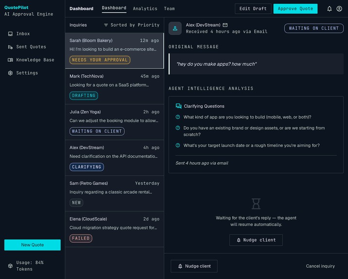 QuotePilot – screenshot 2