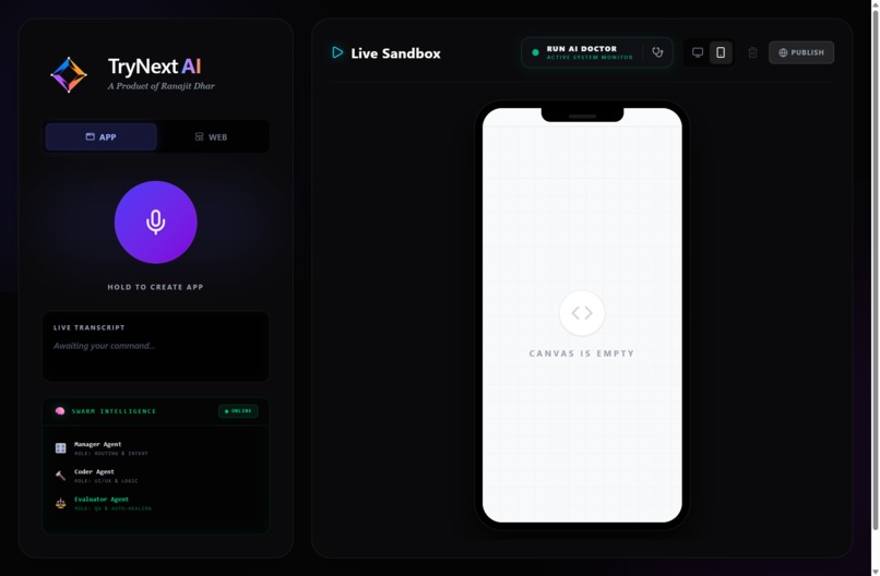 TryNext AI: The Self-Healing Software Factory – screenshot 3