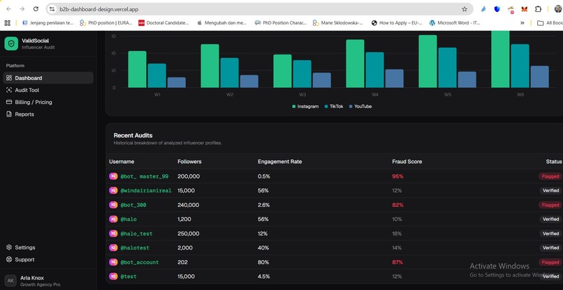 Valid Social Influencer Audit – screenshot 4