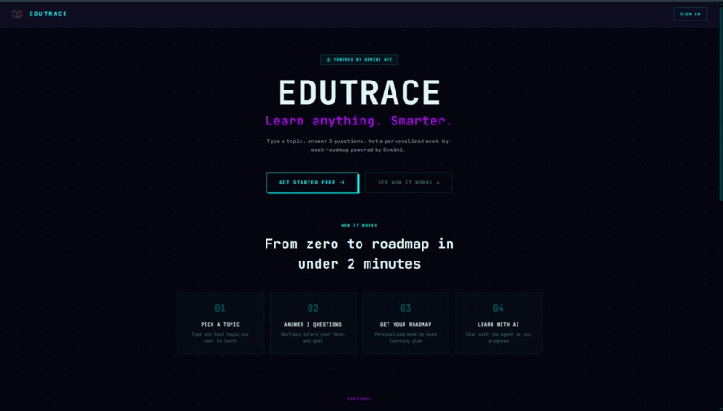 EduTrace — AI-Powered Adaptive Learning Path Agent – screenshot 1