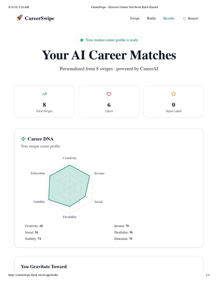Career Swipe – screenshot 4