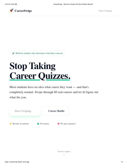 Career Swipe – screenshot 1