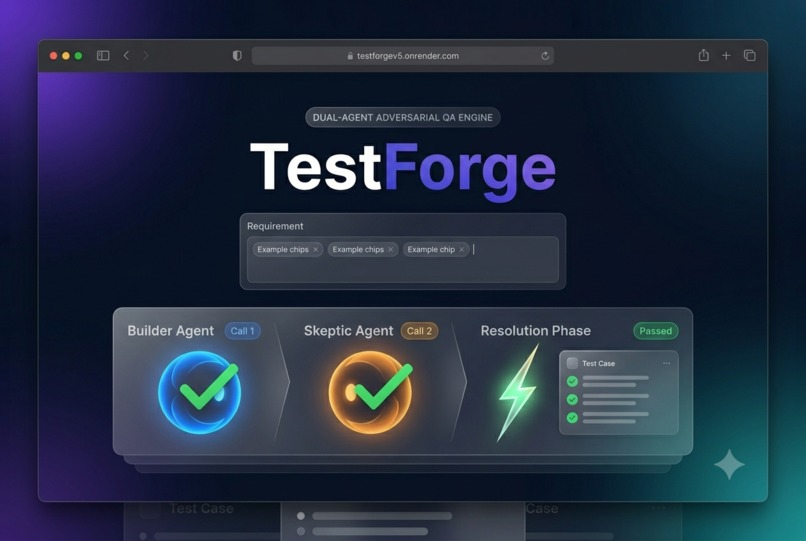 TestForge — Dual-Agent Adversarial QA Engine – screenshot 1