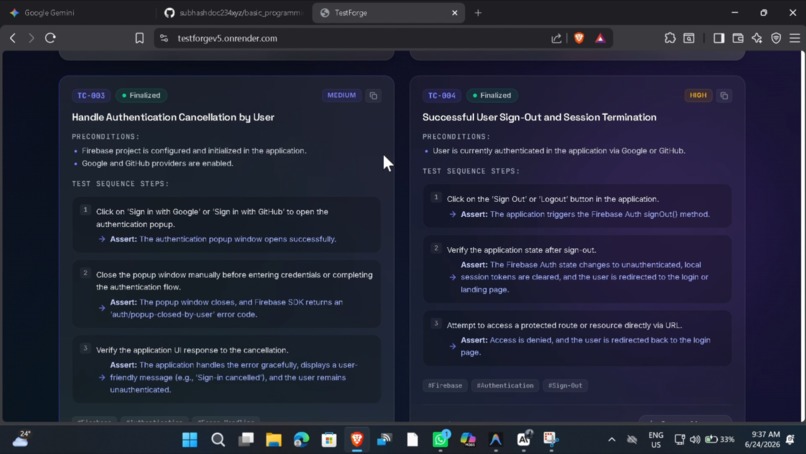 TestForge — Dual-Agent Adversarial QA Engine – screenshot 11