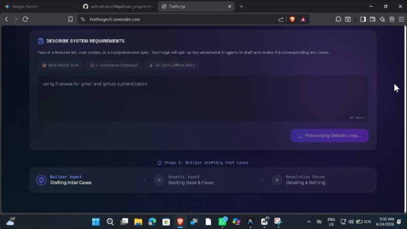 TestForge — Dual-Agent Adversarial QA Engine – screenshot 12