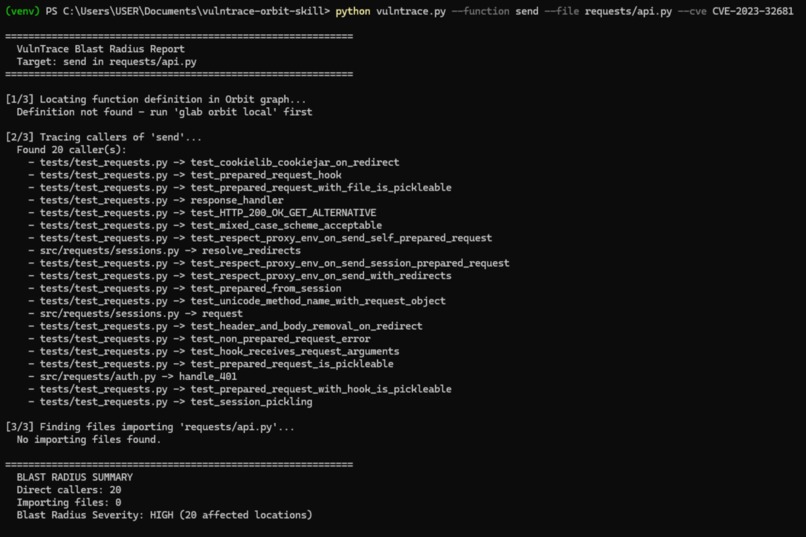 VulnTrace — Orbit Vulnerability Blast Radius Tracer – screenshot 2