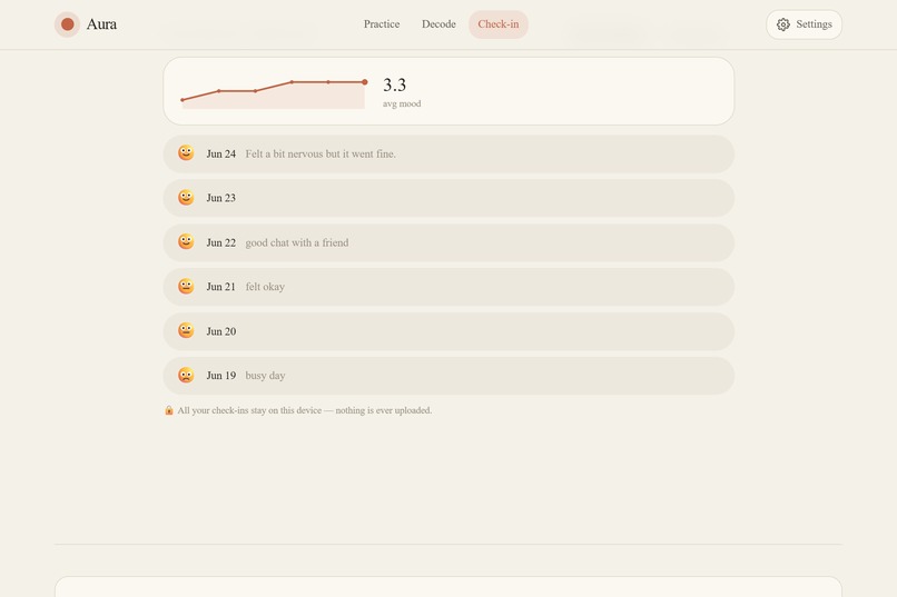 Aura — a gentle social companion – screenshot 6