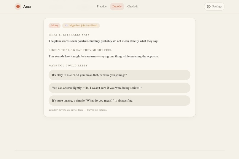 Aura — a gentle social companion – screenshot 5