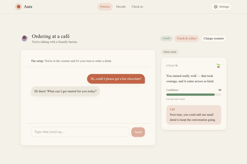 Aura — a gentle social companion – screenshot 4