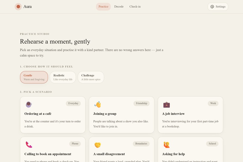 Aura — a gentle social companion – screenshot 3